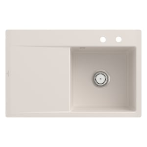 Villeroy & Boch Subway Style 45 FLAT flächenbündige Spüle, Ablaufgarnitur mit Excenterbetätigung, Becken rechts