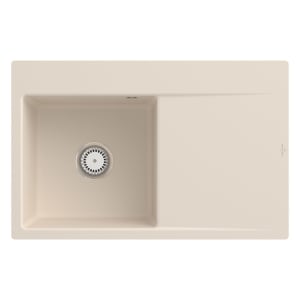 Villeroy & Boch Subway Style 45 FLAT flächenbündige Spüle, Ablaufgarnitur mit Handbetätigung, Becken links