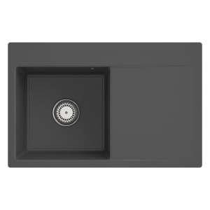 Villeroy & Boch Subway Style 45 FLAT flächenbündige Spüle, Ablaufgarnitur mit Handbetätigung, Becken links