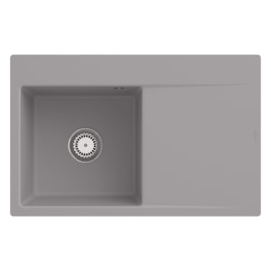 Villeroy & Boch Subway Style 45 FLAT flächenbündige Spüle, Ablaufgarnitur mit Handbetätigung, Becken links