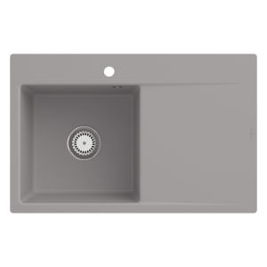 Villeroy & Boch Subway Style 45 FLAT flächenbündige Spüle, Ablaufgarnitur mit Handbetätigung, Becken links