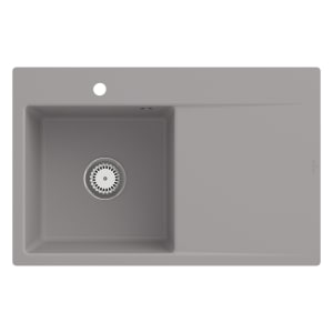 Villeroy & Boch Subway Style 45 FLAT flächenbündige Spüle, Ablaufgarnitur mit Handbetätigung, Becken links