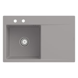 Villeroy & Boch Subway Style 45 FLAT flächenbündige Spüle, Ablaufgarnitur mit Handbetätigung, Becken links