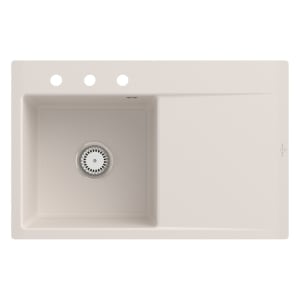 Villeroy & Boch Subway Style 45 FLAT flächenbündige Spüle, Ablaufgarnitur mit Handbetätigung, Becken links