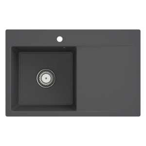 Villeroy & Boch Subway Style 45 FLAT flächenbündige Spüle, Ablaufgarnitur mit Excenterbetätigung, Becken links