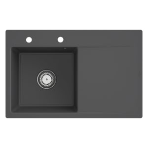 Villeroy & Boch Subway Style 45 FLAT flächenbündige Spüle, Ablaufgarnitur mit Excenterbetätigung, Becken links