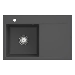 Villeroy & Boch Subway Style 45 FLAT flächenbündige Spüle, Ablaufgarnitur mit Excenterbetätigung, Becken links