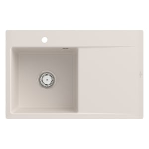 Villeroy & Boch Subway Style 45 FLAT flächenbündige Spüle, Ablaufgarnitur mit Excenterbetätigung, Becken links