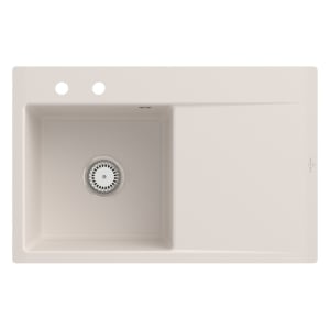 Villeroy & Boch Subway Style 45 FLAT flächenbündige Spüle, Ablaufgarnitur mit Excenterbetätigung, Becken links