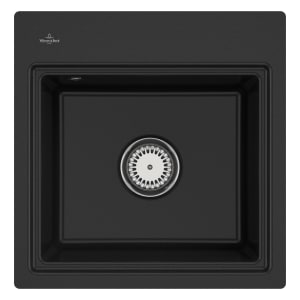 Villeroy & Boch Subway Style 50 S FLAT flächenbündige Spüle, Ablaufgarnitur mit Excenterbetätigung, inkl. Abtropfgitter