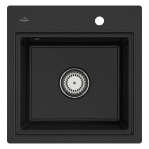 Villeroy & Boch Subway Style 50 S FLAT flächenbündige Spüle, Ablaufgarnitur mit Excenterbetätigung, inkl. Abtropfgitter