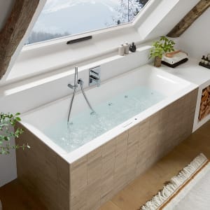 Villeroy & Boch Subway 3.0 Duo Badewanne 180 x 80 cm, Combipool Comfort, Technik Position 2 + SilentFlow