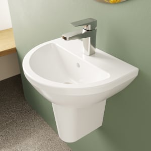 VitrA Integra Handwaschbecken 45 cm, mit Überlaufloch, 1 Hahnloch mittig