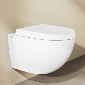 VitrA Sento Wand-WC-Set Compact VitrA Flush 2.0 Tiefspüler ohne Spülrand mit WC-Sitz ohne Absenkautomatik