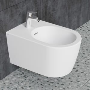 VitrA New Metropole Round Wand-Bidet mit verdeckter Befestigung und Oberflächenveredelung VitrA Clean