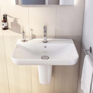 Vitra Metropole Waschtisch 80 cm Waschbecken rechteckig Handwaschbecken weiß 