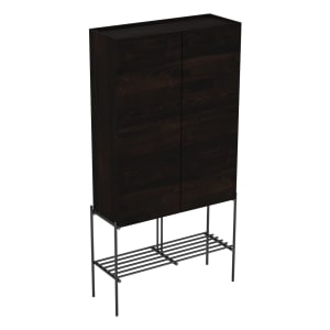 VitrA Equal Hochschrank 2 Türen mit Fußgestell und Ablagegitter