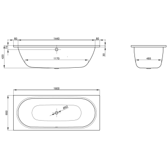 Bette Starlet Rechteck Badewanne 160 X 65 Cm 2540 Megabad