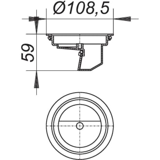 Dallmer Geruch- & Schaumsperre S 10/12 – D=108,5 Mm, Für Balkonabläufe – Verhindert Kanalgerüche, Frostfest, Aus ABS