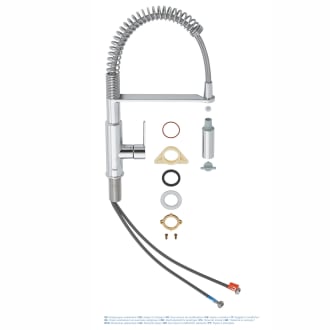 GROHE Essence Profibrause Einhand-Spültischbatterie – DN 15, Gelb, Mit 360° Drehbarem GROHFlexx Schlauch