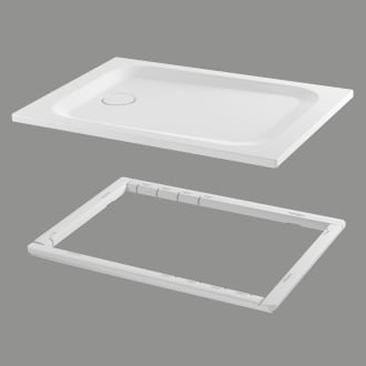 bette ultra duschwanne superflach 140 x 100 x 3 5 cm mit minimum wannentrager megabad