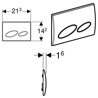 frivillig Generalife Galaxy Geberit WC-Betätigungsplatte Modell Kappa20 Art.115.228.11.1 - MEGABAD