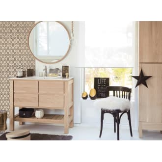 Wood Spiegel Eiche massiv rund Ø 80 cm 0136-5-HN - MEGABAD