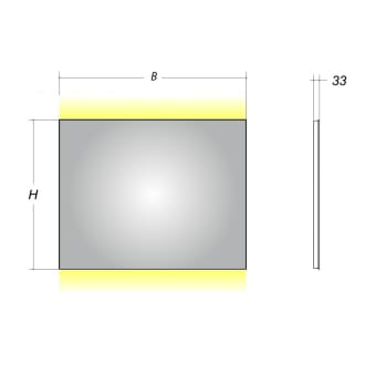 Living Spiegel 180 x 80 cm mit LED-Hintergrundbeleuchtung MBLI1880DN -  MEGABAD
