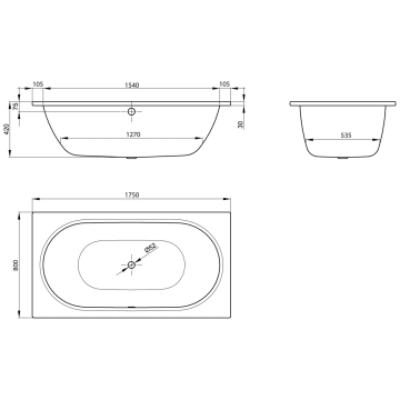 Bette Starlet Rechteck Badewanne 175 X 80 Cm 1450 Megabad