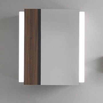 Duravit Ketho.2 Spiegelschrank, Türanschlag links, mit Waschplatzbeleuchtung, 60 cm
