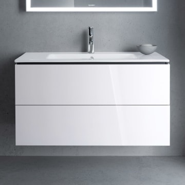 Duravit Me by Starck washbasin with L-Cube vanity 103 x 49 cm with 2 drawers