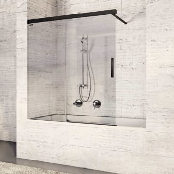 DUSCHOLUX Bella Vita 3 Plus Schiebetür 2-teilig Maßanfertigung bis 140 x 160 cm für Badewanne, Anschlag links
