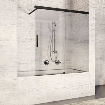 DUSCHOLUX Bella Vita 3 Plus Schiebetür 2-teilig Maßanfertigung bis 120 x 160 cm für Badewanne, Anschlag rechts