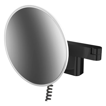Emco Evo LED Rasier- und Kosmetikspiegel mit Spiralkabel und Stecker, rund