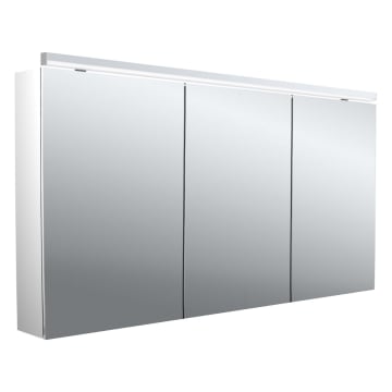 Emco pure 2 Classic LED light mirror cabinet 140 cm, with LED top light, 3 doors