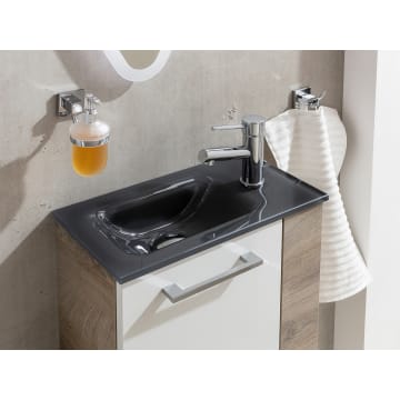 Fackelmann guest toilet glass sink 45 x 25 cm with permanent drain