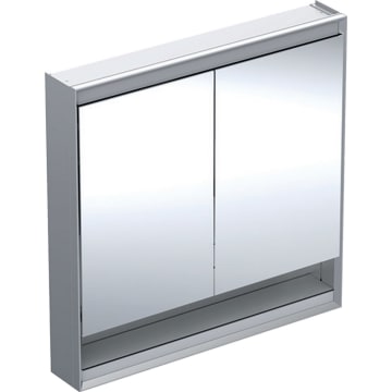 Geberit ONE mirror cabinet with niche, ComfortLight, 2 doors, surface mounting, 90 cm