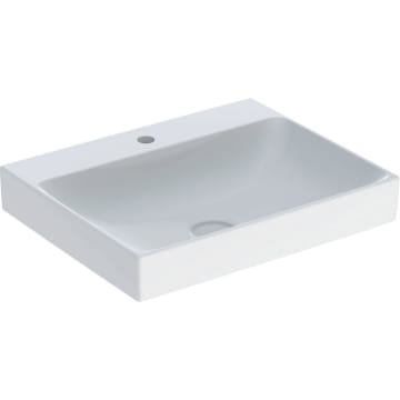 Geberit ONE washbasin 60 cm, vertical outlet, 1 tap hole, without overflow