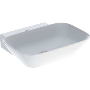 Geberit ONE Countertop washbasin bowl shape, 1 tap hole, without overflow, vertical outlet