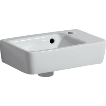 Geberit Renova Plan Handwaschbecken 36 cm Hahnloch mittig, mit Überlauf