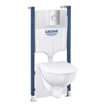 GROHE Solido 5 in 1-Set für WC mit Bau-Keramik Tiefspül-WC, Bauhöhe 113 cm