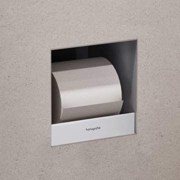 hansgrohe XtraStoris Original Einbau-Toilettenpapierhalter rahmenlos 15 x 14 x 15 cm
