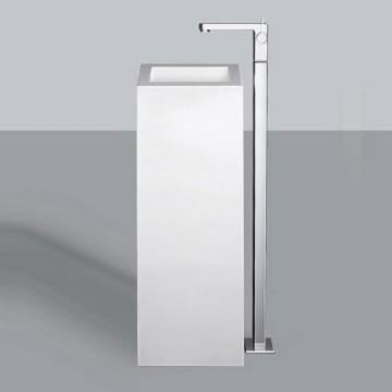 Alape Säulen-Waschtisch WT.RX325QS - freistehend, quadratisch 32,5 x 32,5 cm