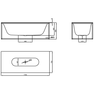 Bette Lux Shape Freistehende Badewanne 170 X 75 Cm 3451 000 Megabad