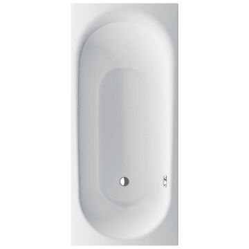 Bette Comodo rectangular bathtub 170 x 80 cm, rear overflow