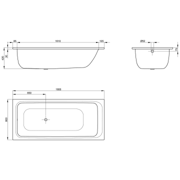 Bette Select Badewanne 180 X 80 X 42 Cm 3413 000 Megabad