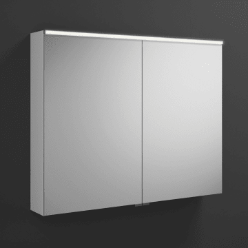 burgbad Euro Spiegelschrank mit LED-Beleuchtung 100 cm, mit 2 Türen