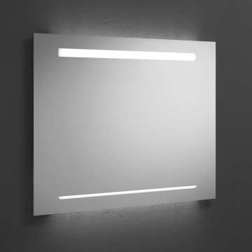 burgbad Yumo Leuchtspiegel mit horizontaler LED-Beleuchtung 80 cm