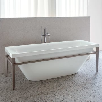 Duravit XViu Badewanne Rechteck 160 x 80 cm, mit 2 Rückenschrägen, Freistehend