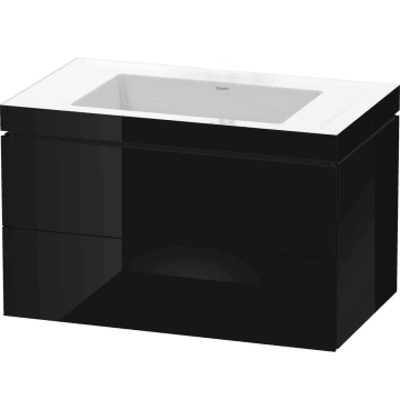 Duravit L-Cube Möbelwaschtisch c-bonded wandhängend mit 2 Auszügen, ohne Hahnloch 80 x 50 cm